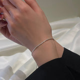 Sparkling Gypsophila Anklet 925 Sterling Silver Adjustable Fashion Fine Jewelry for Women