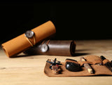 Leather Roll-up Cable Organizer
