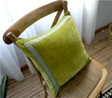 Silver Embroidered Velvet Pillow Cover