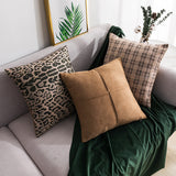 Earthy Vibes Suede Throw Pillow Cover