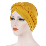 Solid cotton turban with beaded embellishments