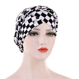 Solid cotton turban with beaded embellishments