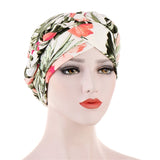 Solid cotton turban with beaded embellishments