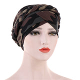 Solid cotton turban with beaded embellishments