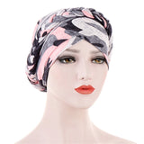 Solid cotton turban with beaded embellishments