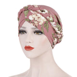 Solid cotton turban with beaded embellishments