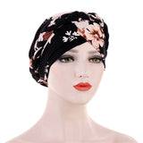 Solid cotton turban with beaded embellishments