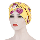 Solid cotton turban with beaded embellishments