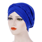 Solid cotton turban with beaded embellishments