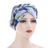 Solid cotton turban with beaded embellishments