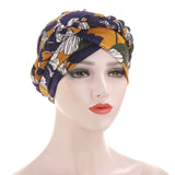 Solid cotton turban with beaded embellishments