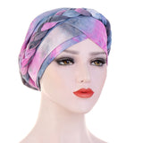 Solid cotton turban with beaded embellishments