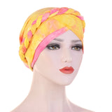Solid cotton turban with beaded embellishments