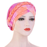Solid cotton turban with beaded embellishments